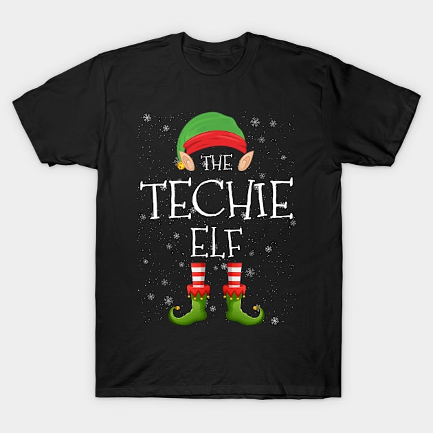 Techie Elf Family Matching Christmas Group Funny Pajama Xmas T-Shirt by heart teeshirt